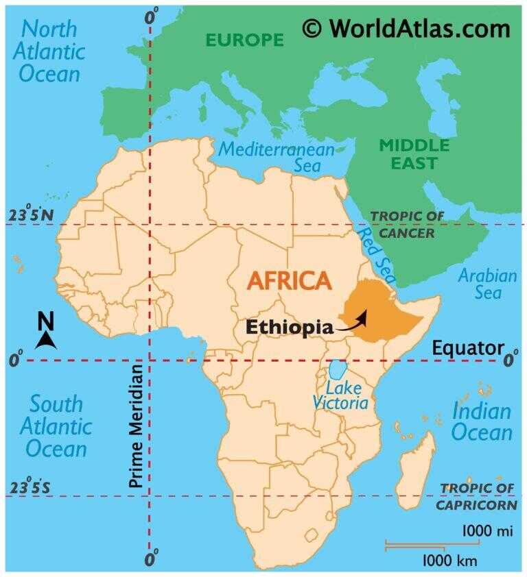 map of ethiopia