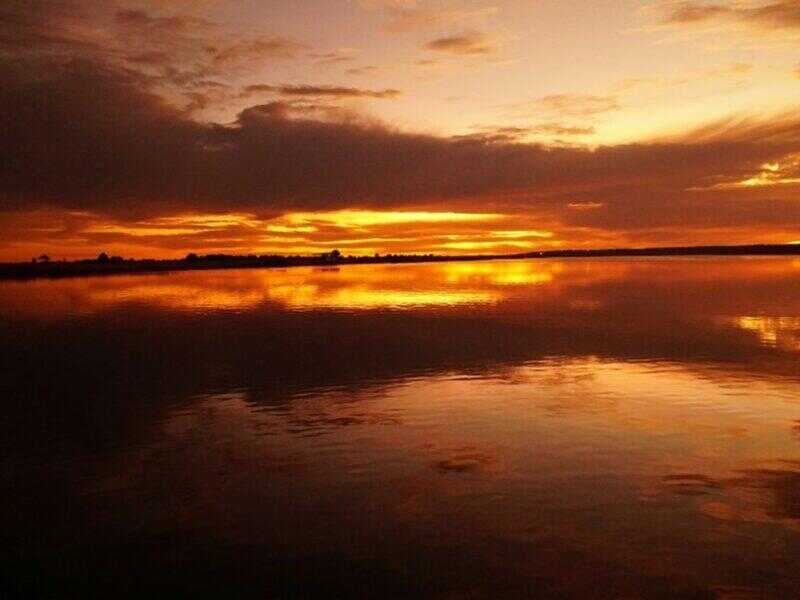 Sunset while hunting in namibia