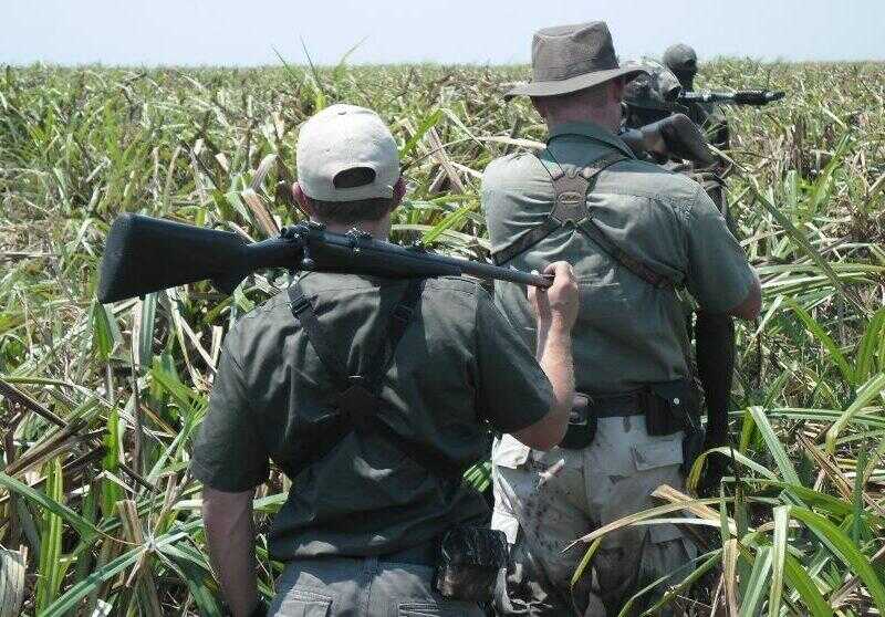 The Flood Plains of Marromeu, some tough Buffalo hunting conditions in the wet and marshy lands.